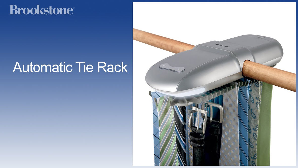 brookstone tie rack