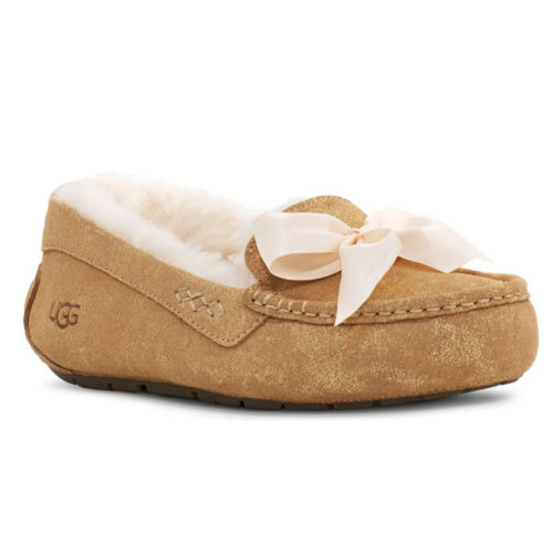 CUTE Ugg Slippers | Ansley Bow Glimmer Flats NOW $79.97 at Nordstrom Rack!