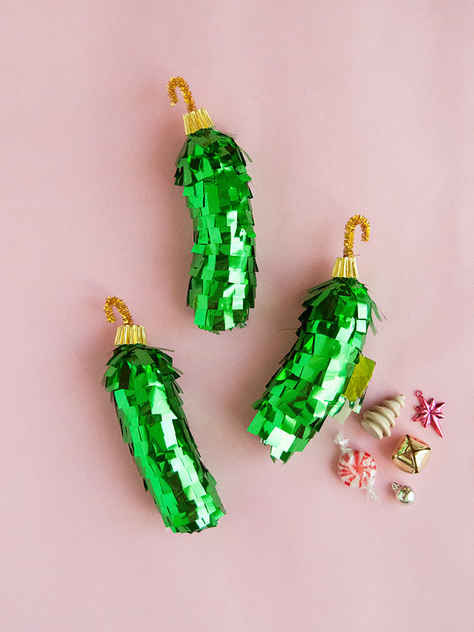 Christmas Pickle Ornament Piñatas
