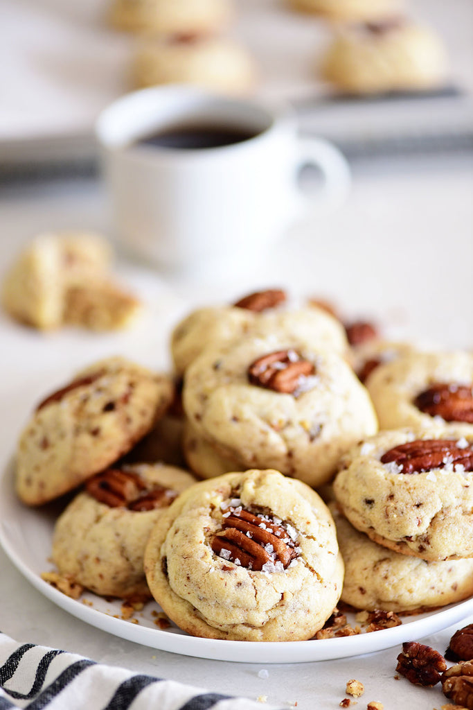 Butter Pecan Cookies (with Glazed Pecans)