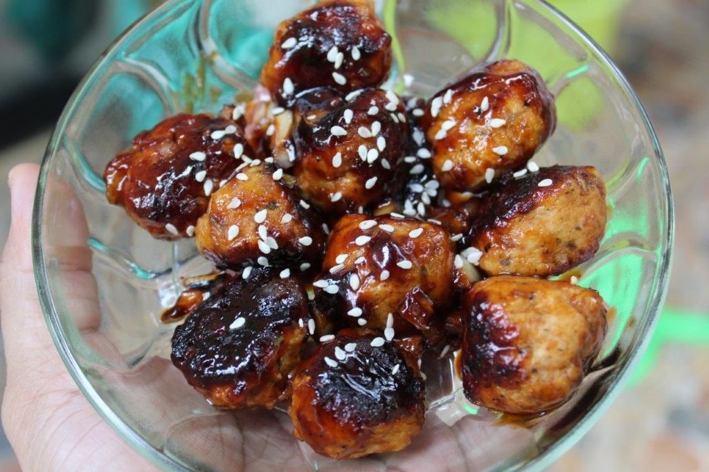 Sticky Chicken Meatballs Recipe