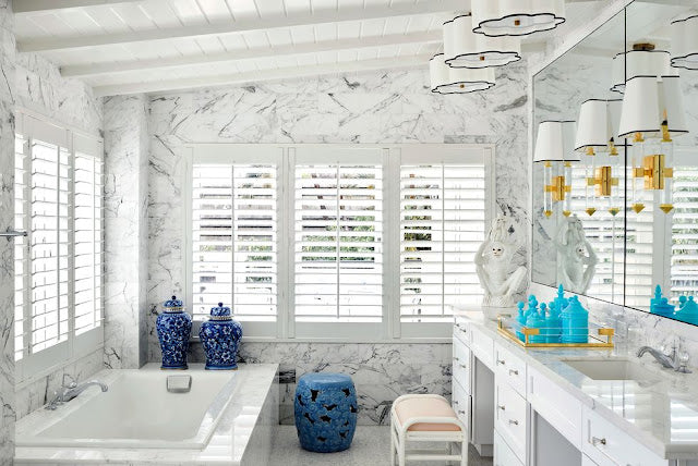 The Blue and White Chinoiserie Bathroom