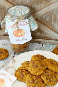 These delicious pumpkin chocolate chip cookies are so moist and chewy! They’re the perfect taste of fall and will soon be a seasonal favorite!
