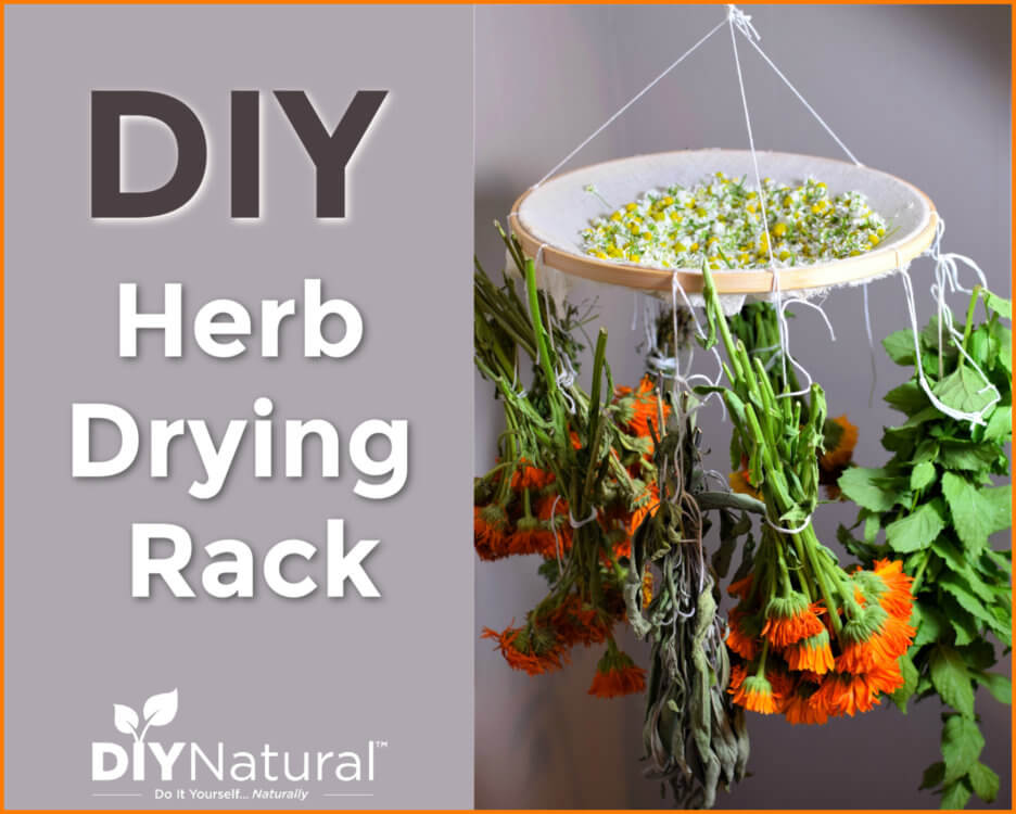 This DIY herb drying rack is the perfect space-saving solution to dry your herbs