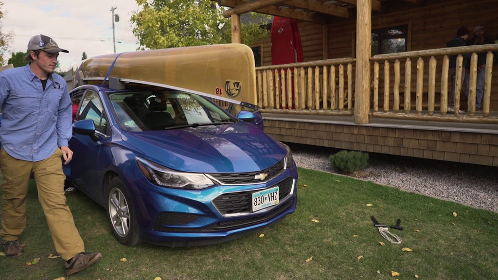 This video shows how to use our free tie-down supplies to secure a canoe to the top of your vehicle for transporting it to a BWCA entry point.