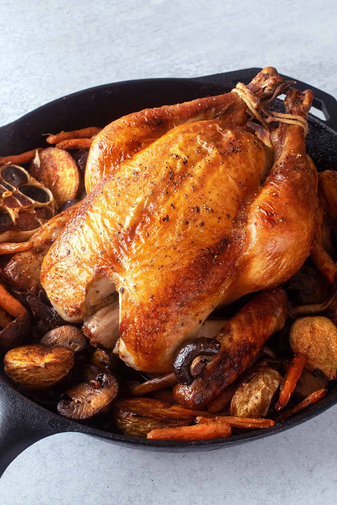 This best brined roast chicken is the best method for brining chicken we’ve ever experienced as featured in The Washington Post