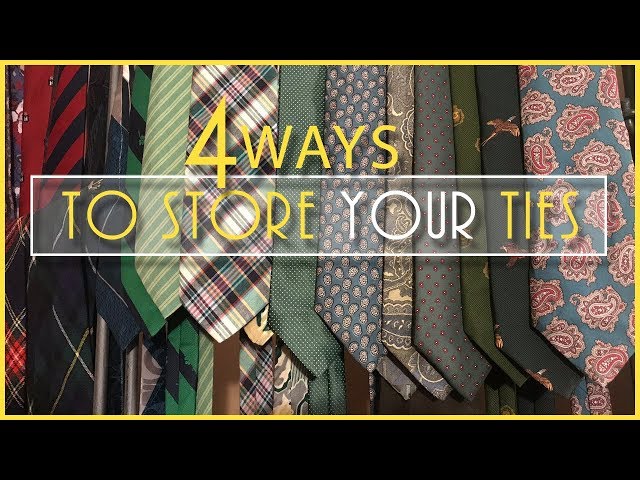 In this video I talk about tie storage and show you four ways to store your ties