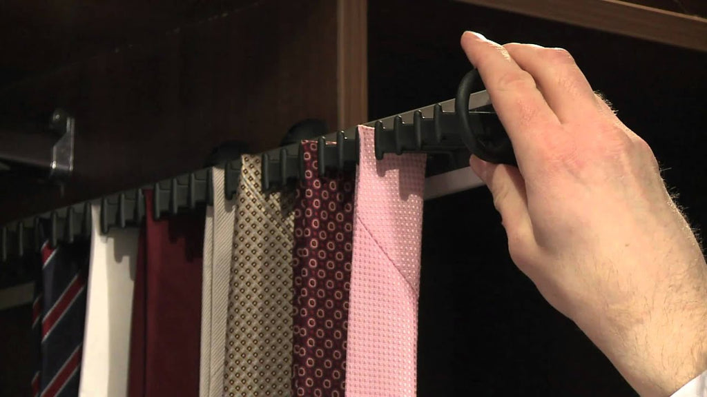 A practical accessory to keep all your ties in order, the Sliderobes tie rack extends fully to let you reach even those hard to reach ones in the back, and then ...