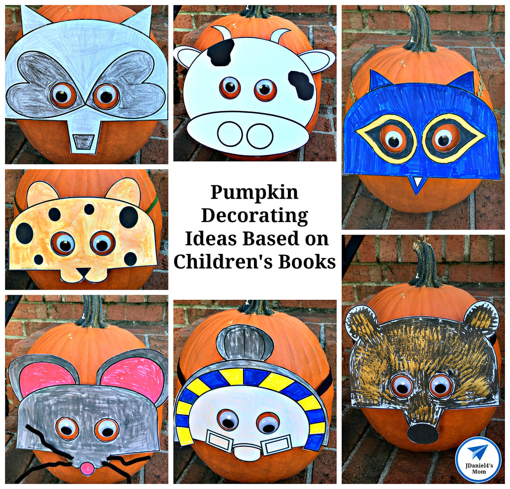 These no carve pumpkin decorating ideas feature my collection of printable masks based on a children’s book