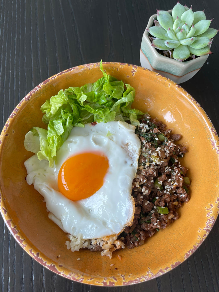 Asian Beef Mince Bowl