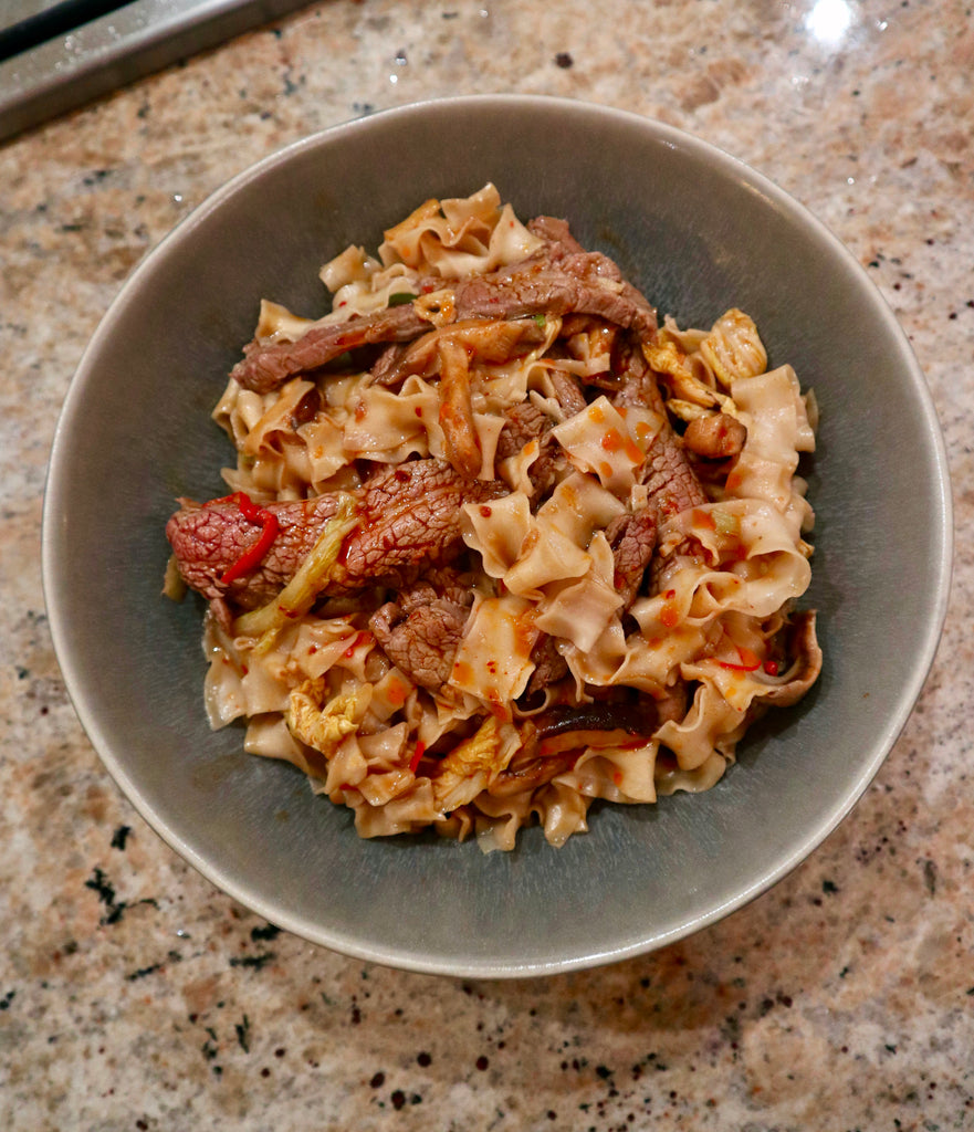 Chilli Oil Noodles with Steak