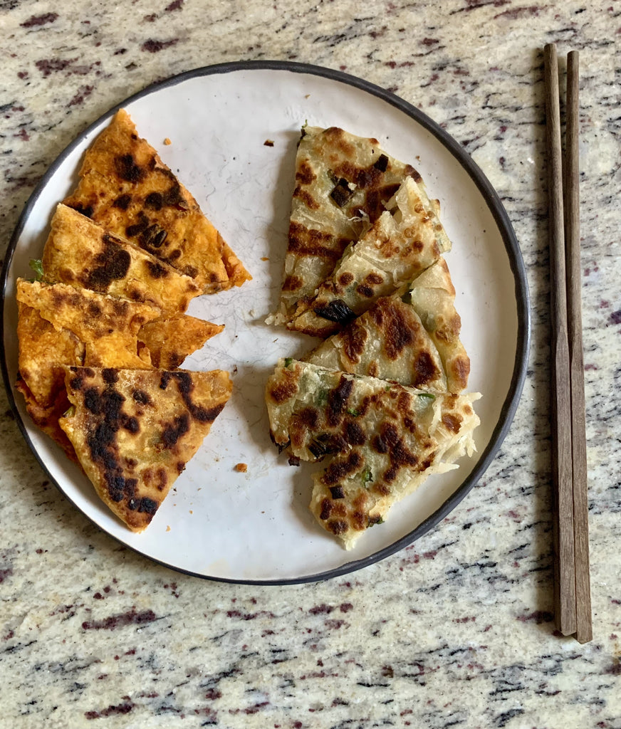 Scallion Pancakes Two Ways (Classic + Crunchy Garlic Chili Oil)