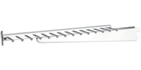 HomyDelight freedomRail Sliding Tie and Belt Rack - White 3 lbs 2.75" 2.75" 15" - 24.5"