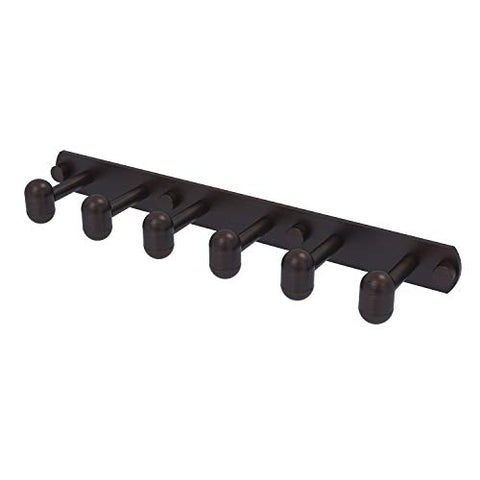 Allied Brass TA-20-6 Tango Collection 6 Position Tie and Belt Rack Decorative Hook, Venetian Bronze