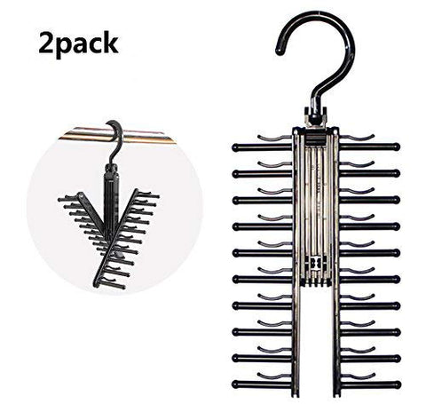 Tie Racks Men 2 PCS Cross X Hangers Belt Organizer Closet Scarf Holder 360 Degree Rotated Hooks