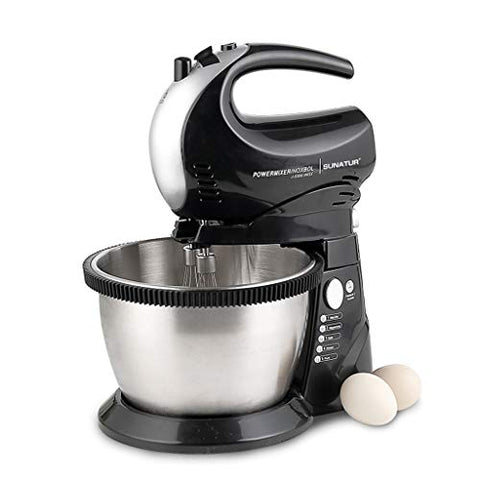 Stand Mixer, Kitchen Mixer,Electric Mixer, 220V 300W, 5 Speeds With Dough Hooks, Whisk, Beater (Color : BLACK, Size : 3726cm)