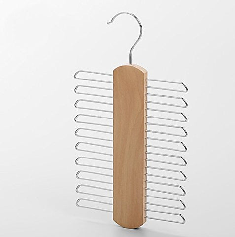 Wooden Hangers Clothes Rack Solid Wood 20 Hook Hang Belt Tie Rack 1 Loading Log Color.