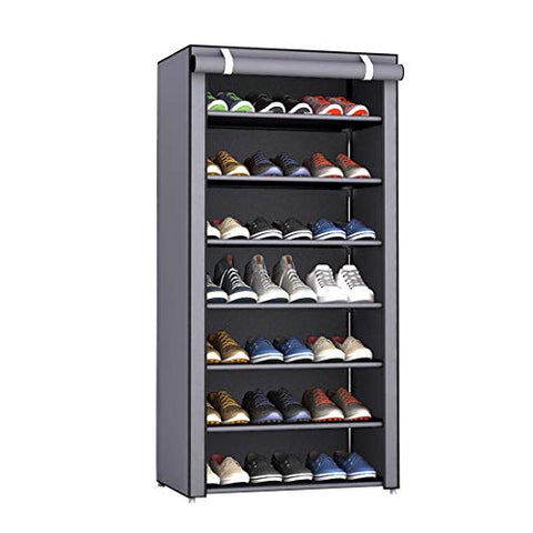 Aggice 8 Tiers Shoe Rack with dustproof Cover Dormitory Simple Collect Rac,Collect Colthes,Shoes, Books, Sundries (8 Tiers)