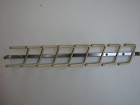 Wall Mount Stationary Tie Rack, Satin Nickel 14"