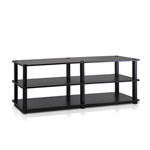 Furinno 14038EX/BK TST No Tools 3-Tier Wide Shoe Storage Rack, Espresso/Black