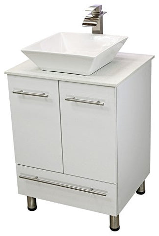 WindBay 24" free standing bathroom vanity sink set. Vanities sink White