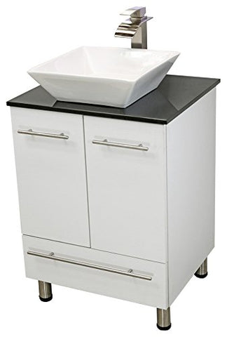 WindBay 24" free standing bathroom vanity sink set. Vanities sink White