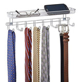 Catenus Closet Wall Mount Accessory Organizer for Storage of Ties, Belts, Watches, Glasses, Accessories
