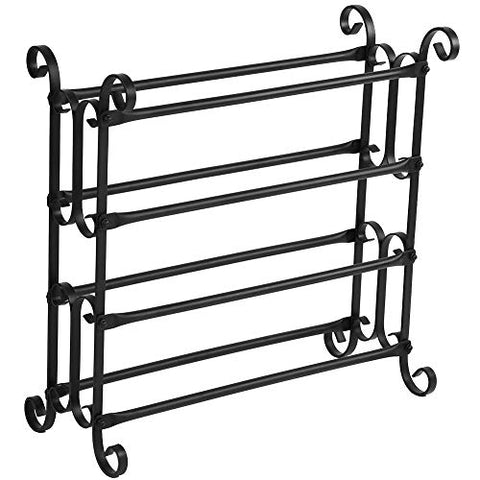 Zerone 4-Tier Shoes Shelf Storage, Wrought Iron Shoe Rack Vintage Style Sturdy Shoes Organizer Holder Holds 12 Pairs Shoes Multi-Layer Dustproof Shoes Storage Stand for Home Hotel Use