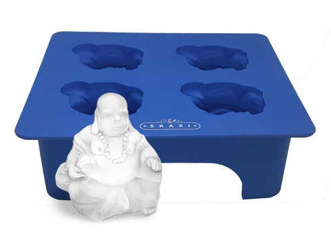 Skaxi 3D Laughing Buddha Silicone Mold, Novelty Ice Cube Mold, Silicone Molds for Baking