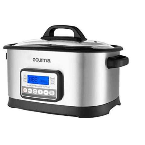 Gourmia GMC650 11 in 1 Sous Vide & Multi Cooker - Stainless Steel with LCD Display Multiple Cooking Options, Bonus Accessories & Free Recipe Book
