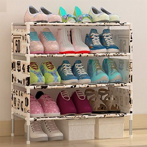 Yinpinxinmao 5-Tier Shoe Rack Shelf Storage Organizer Holder Space Saving Easy Assemble (1#)