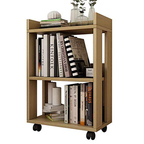 Shelves MEIDUO Modern Minimalist Small Wooden Children's Small Bookshelf,Bookcase Floor Creative Belt Wheel Removable Simple Rack