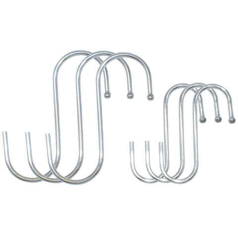 Renashed 30 Pack S Hook Hanging Hooks Extended Wall Mount Tool Holder Hangers for Bathroom, Bedroom, Office and Kitchen