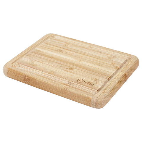 Small Bamboo Cutting Board and Serving Tray with Juice Groove - 8 x 6 inches - Made Using Premium Bamboo
