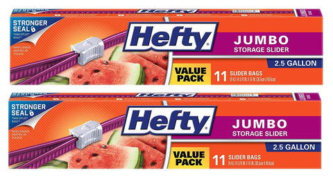 Hefty One Zip Food Storage Bag 2 pack