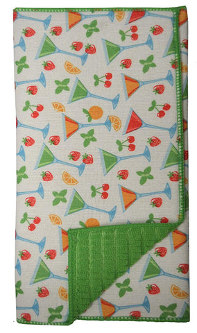 Microfiber Dual Surface Reversible Dish Drying Mat. (Pin Wheels)