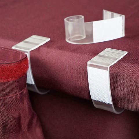 Efavormart 12 PCS Adjustable Large Plastic Table Skirt Clips For Wedding Party Event Decoration - 1.5"